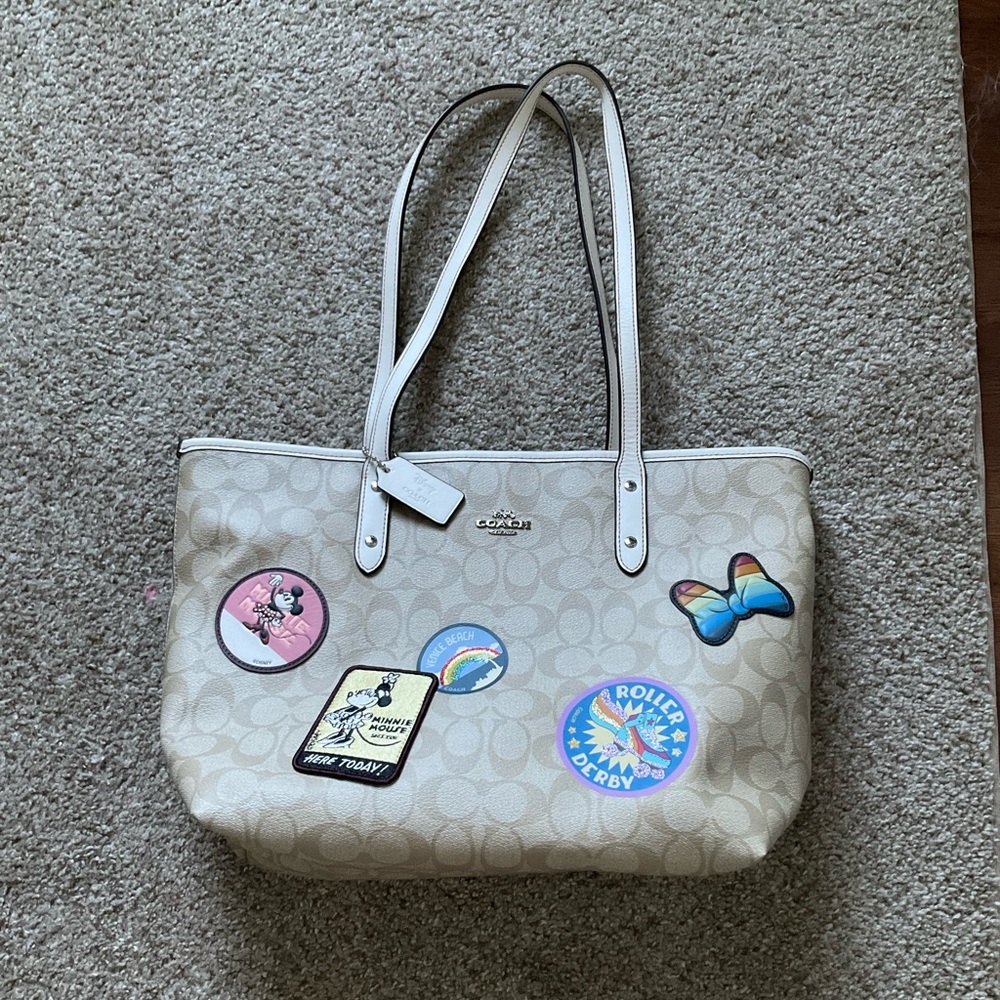 Coach X Disney Minnie Mouse Patches City Bag